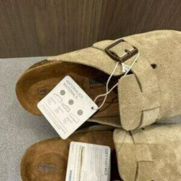 NWT Birkenstock Boston taupe suede mule clogs - Picture 5 of 6